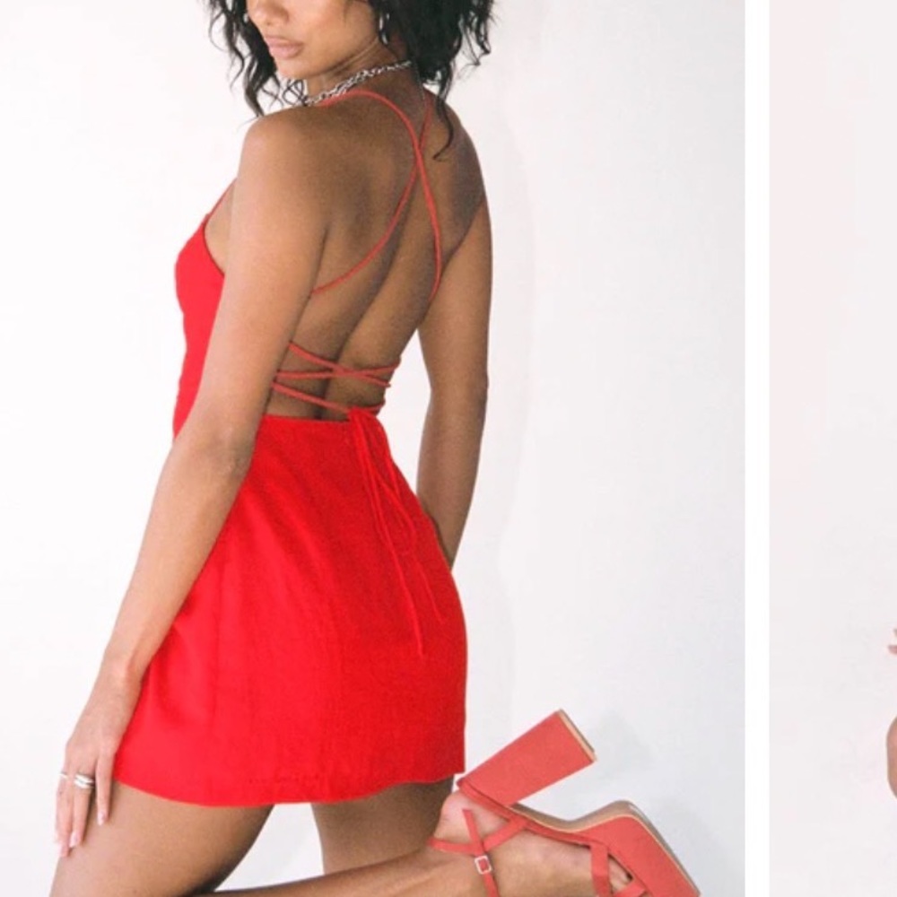 Princess Polly Red Si Señorita Mini Dress size 6